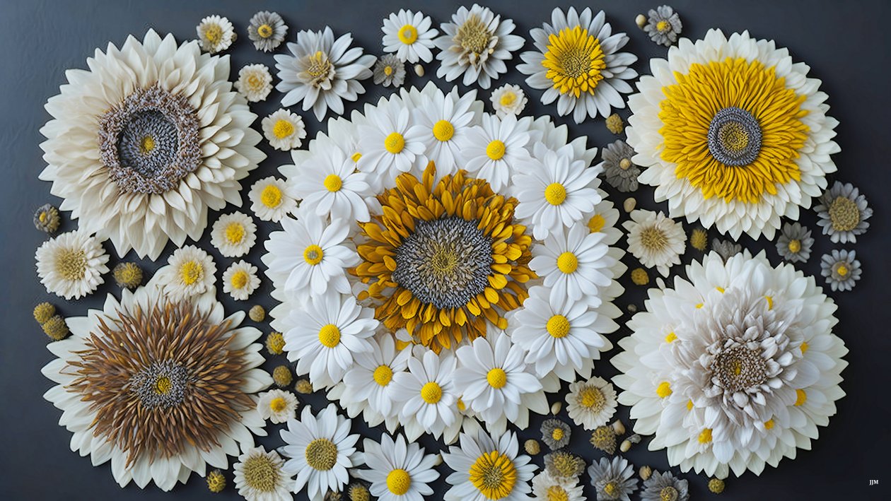 mandala: Chamomile-Matricaria elements_02 av Josef Johann Michel