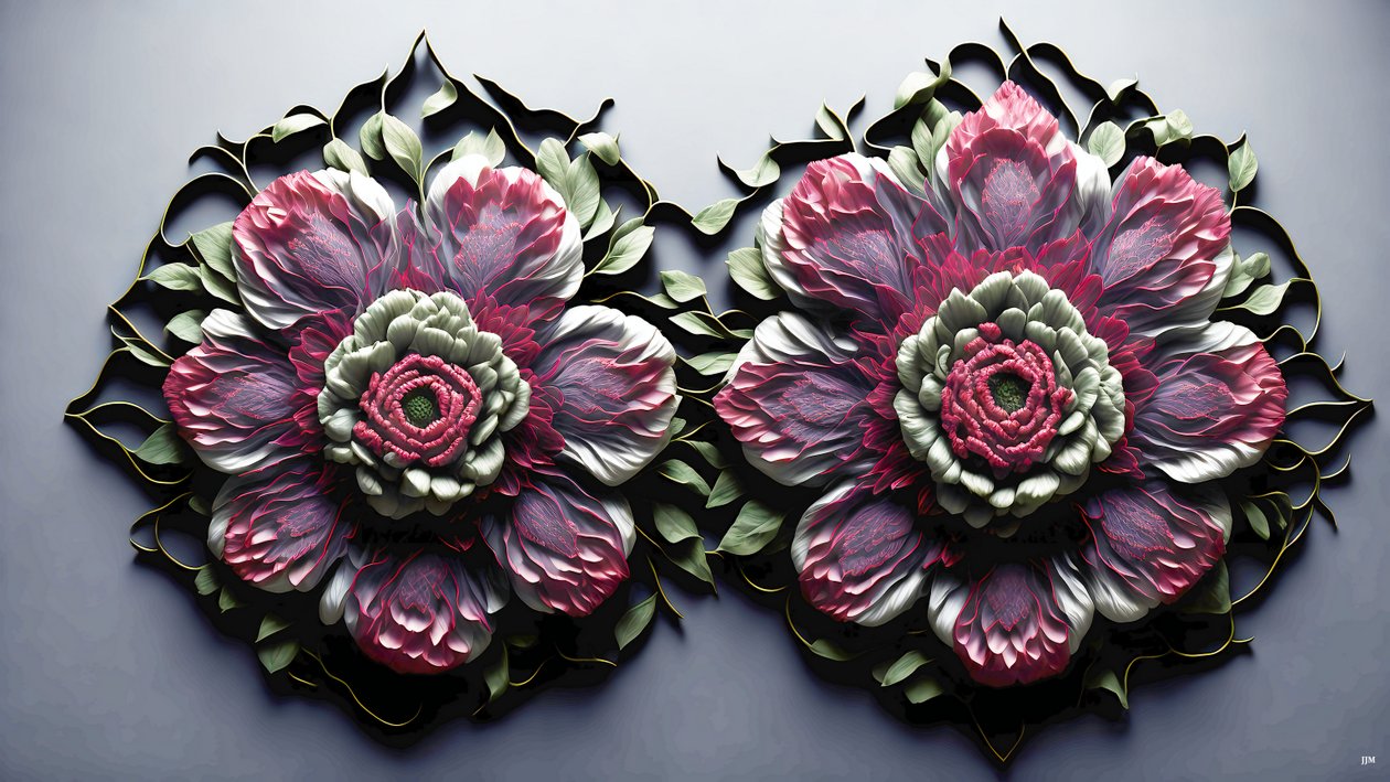 mandala: pioner-blomma element_02 av Josef Johann Michel