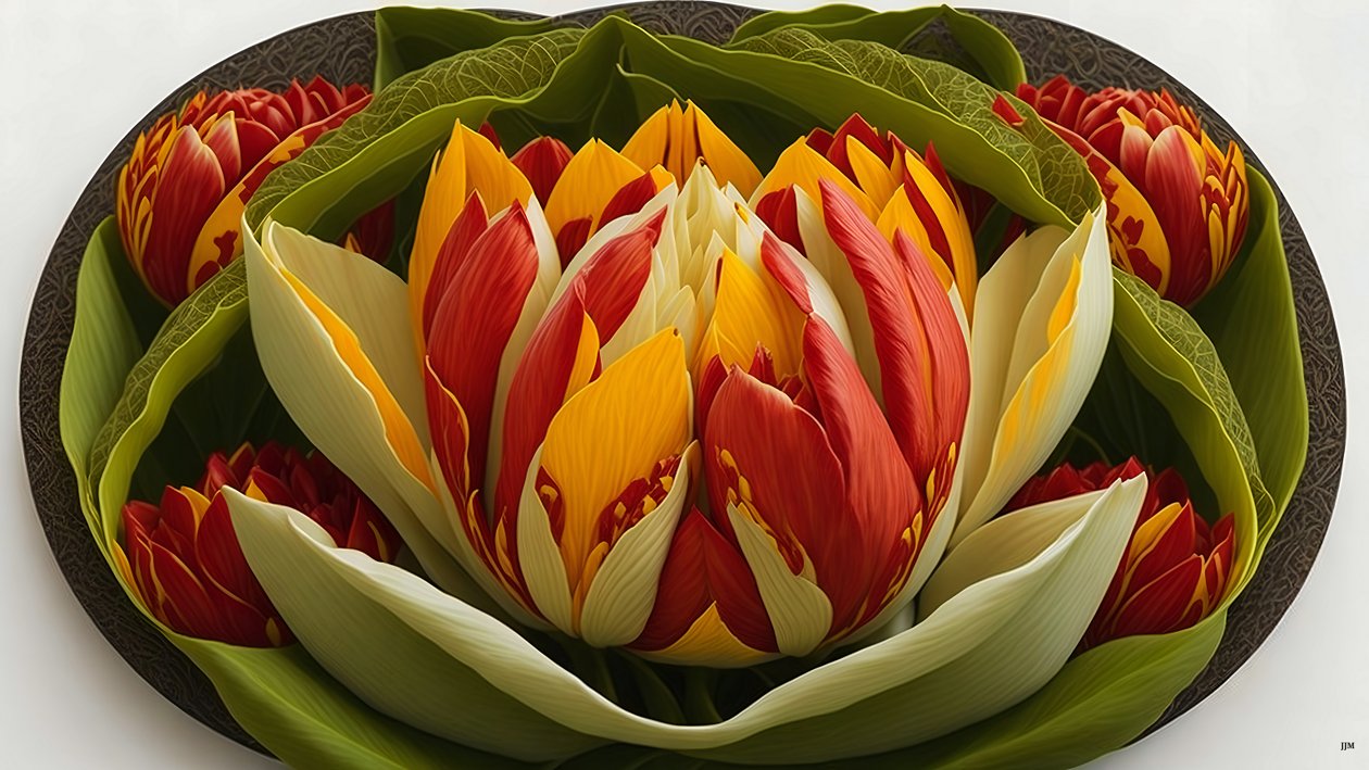 mandala: tulpaner element_01 av Josef Johann Michel