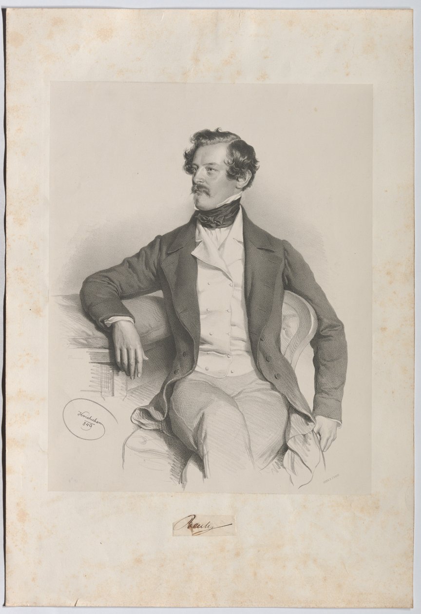 Alexander Freiherr von Bach (1813–1893), jurist, politiker av Josef Kriehuber