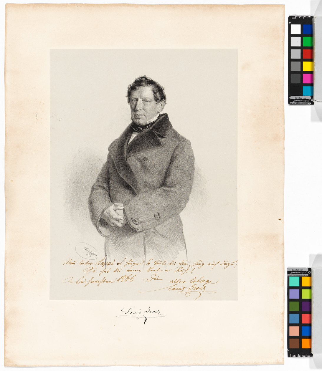 Alois (Louis) Grois (1809-1874), sångare, skådespelare av Josef Kriehuber