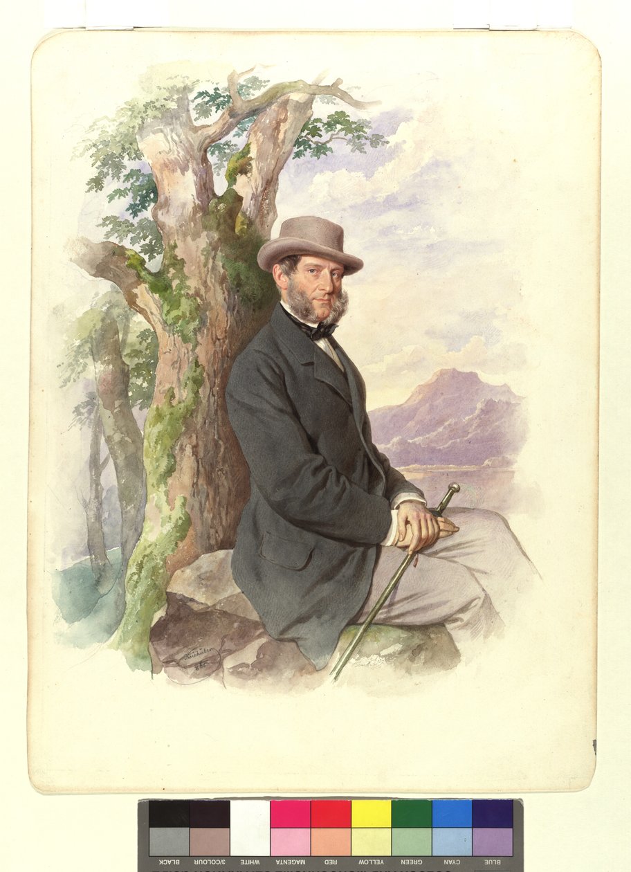 Anton Ritter von Schmerling, president för Högsta domstolen etc. av Josef Kriehuber