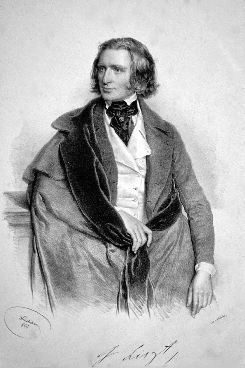 Franz Liszt 1846 av Josef Kriehuber
