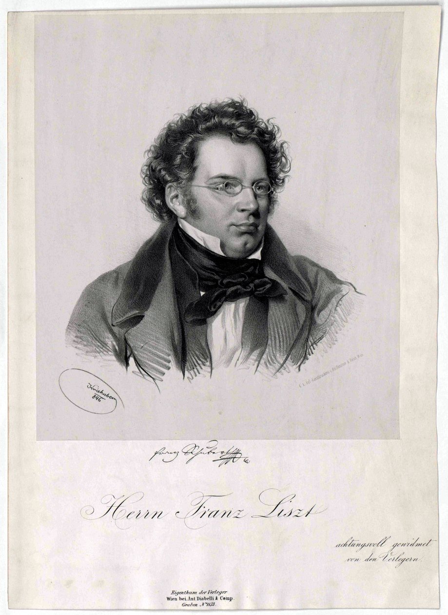 Franz Schubert Litho av Josef Kriehuber