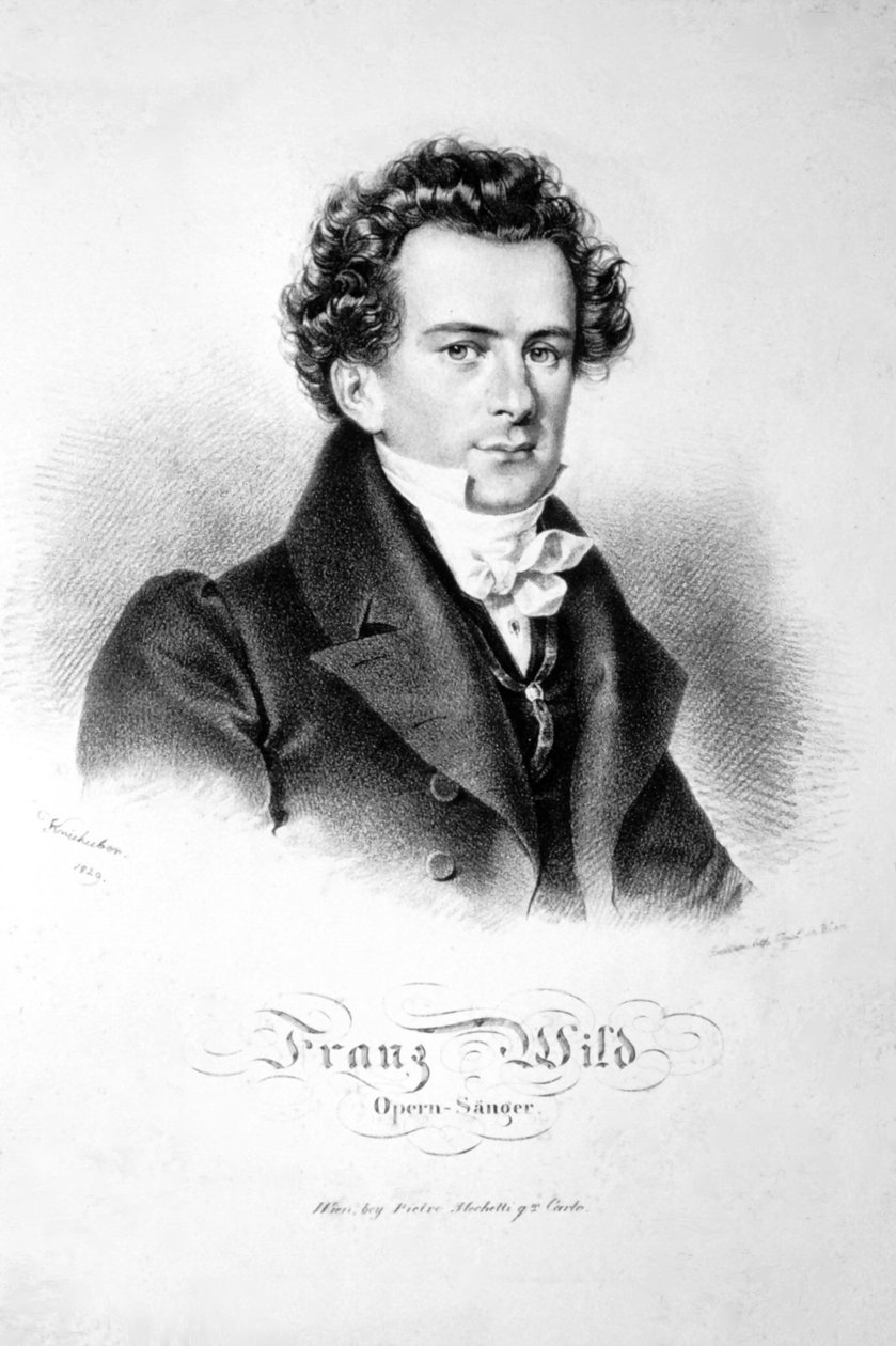 Franz Wild 1829 Litografi av Josef Kriehuber