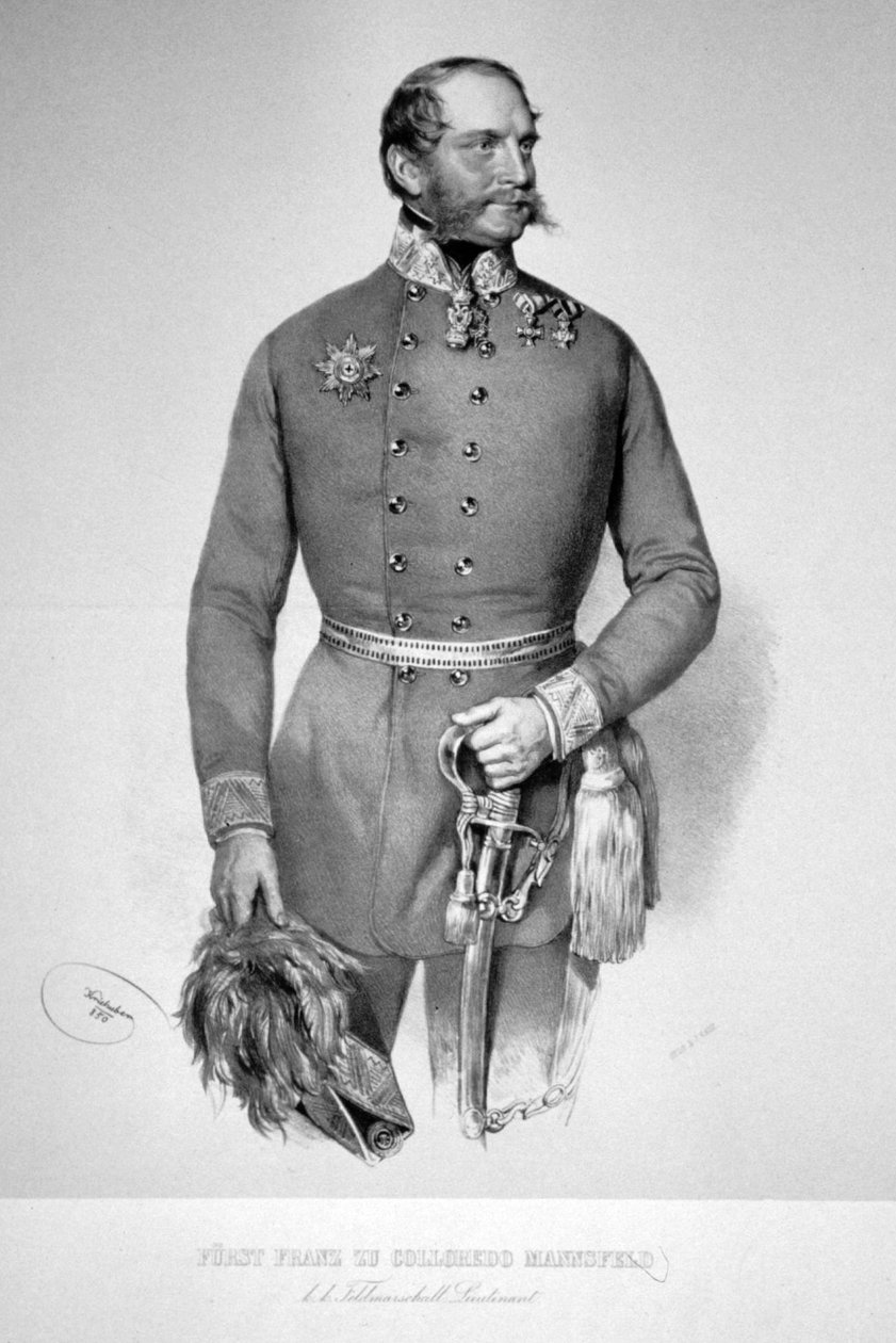 Franz de Paula Colloredo-Mansfeld Litho 3 av Josef Kriehuber