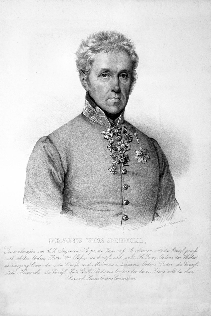 Franz von Scholl Litho av Josef Kriehuber