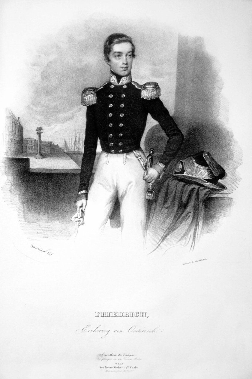 Fredrik Ärkehertig Litho av Josef Kriehuber