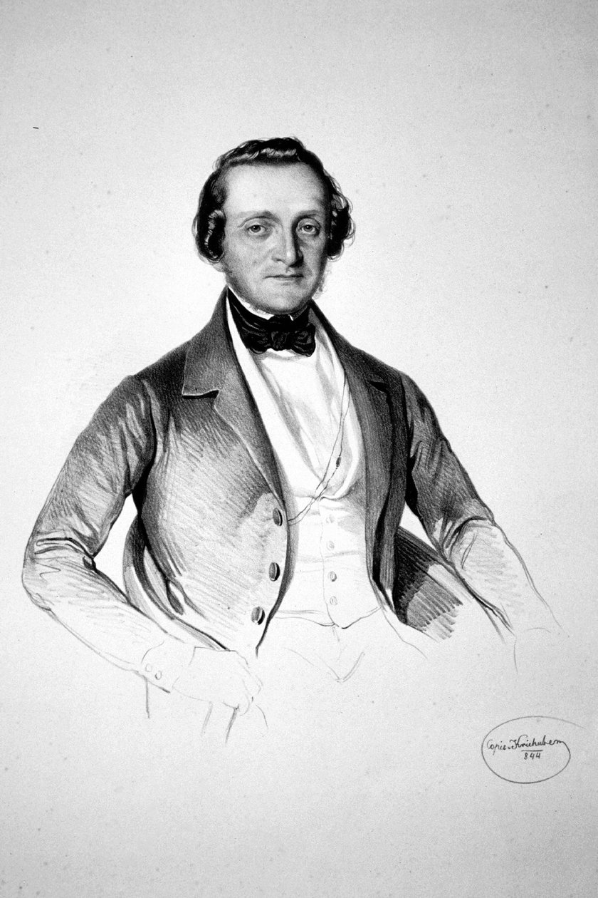 Friedrich Grimschitz Litho av Josef Kriehuber