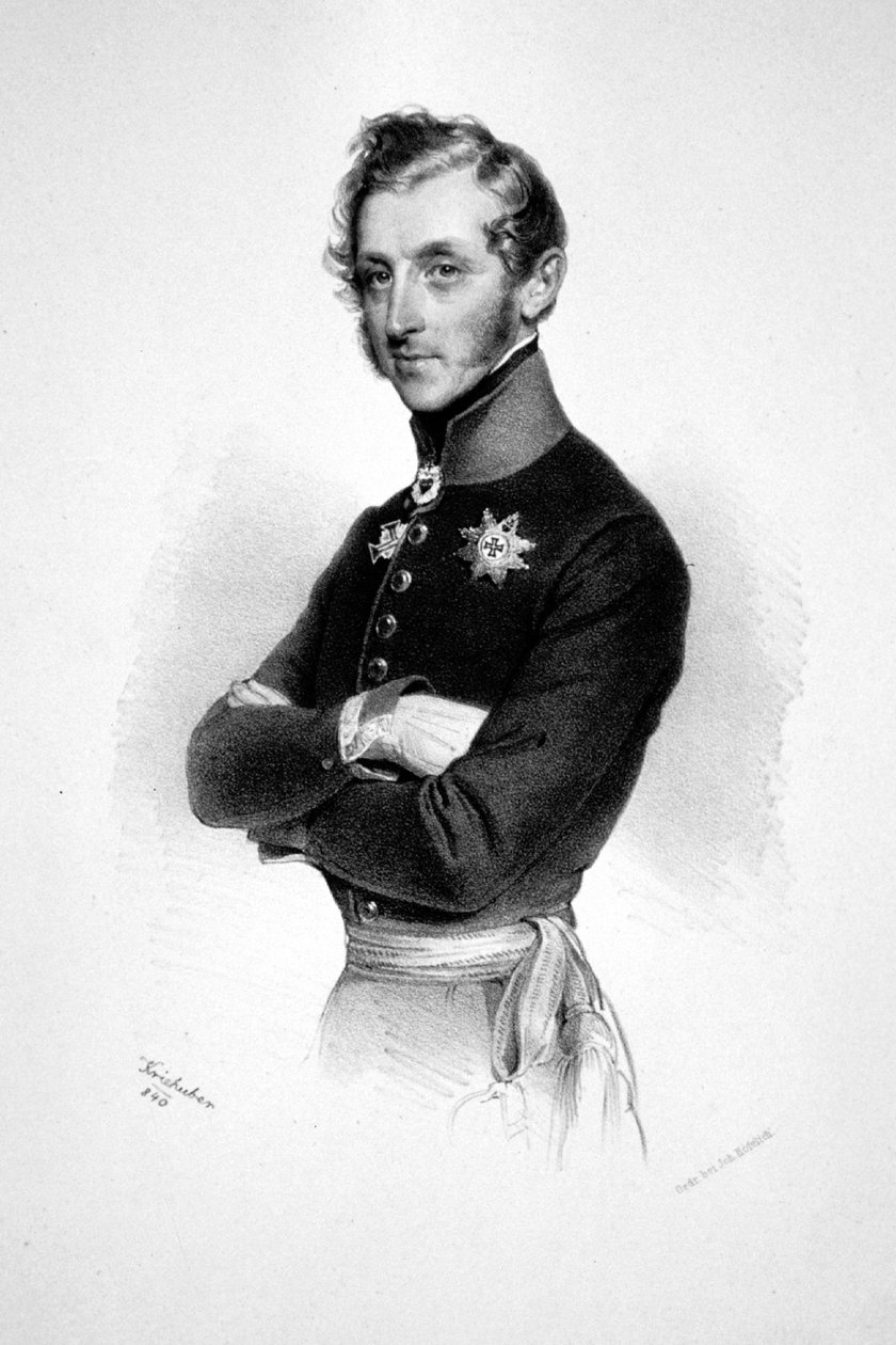 Friedrich Hannibal Thurn-Taxis Litho av Josef Kriehuber