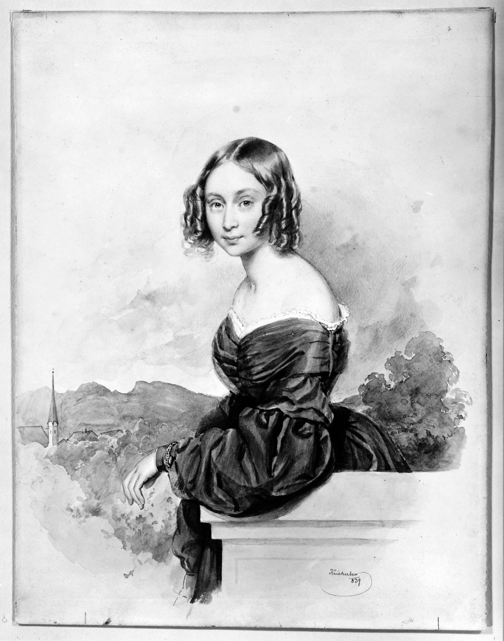 Grevinnan Natalia Alexandra von Buxhövden, gift med K.G. Löwenhielm av Josef Kriehuber