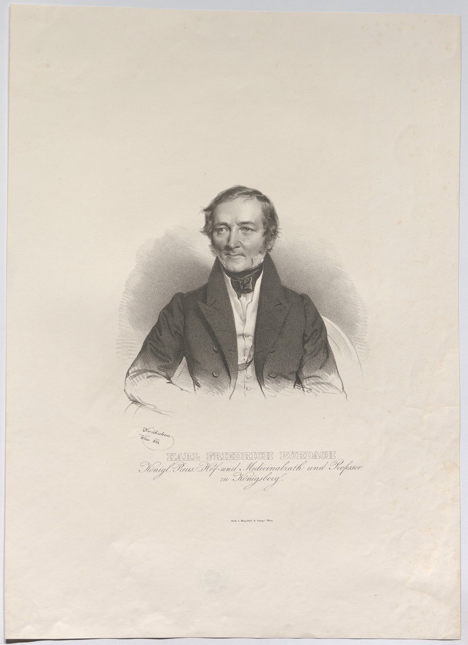Karl Friedrich Burdach; kungligt preussiskt hov- och medicinalråd och professor i Königsberg av Josef Kriehuber