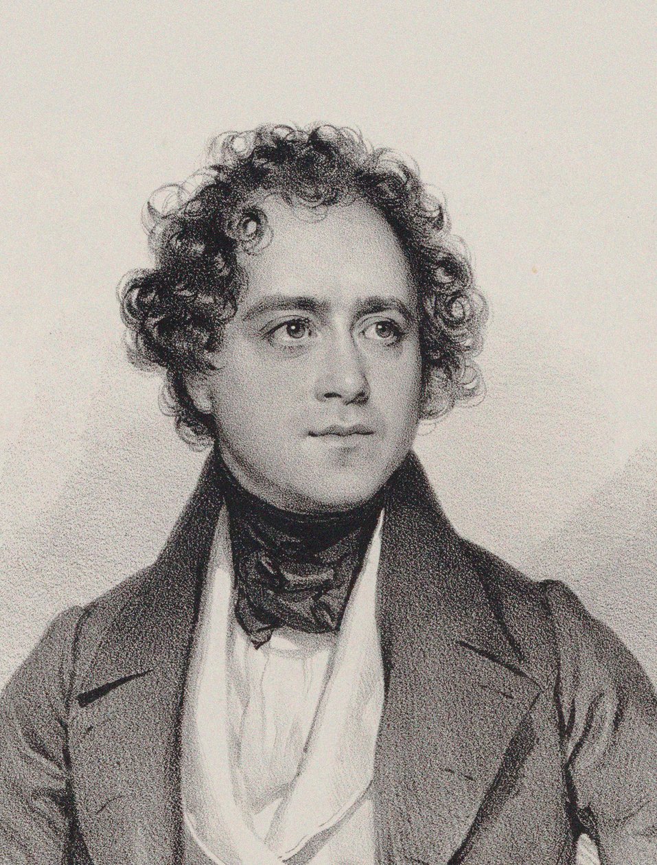 Porträtt av kompositören Johann Vesque von Püttlingen 1803-1883, 1838. av Josef Kriehuber