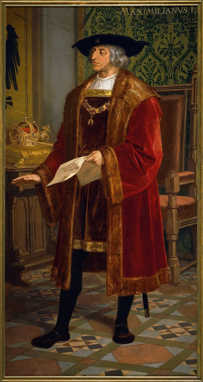 Porträtt av Maximilian I av Österrike (Wiener Neustadt av Josef and Mayrhofer Friedrich Kiss