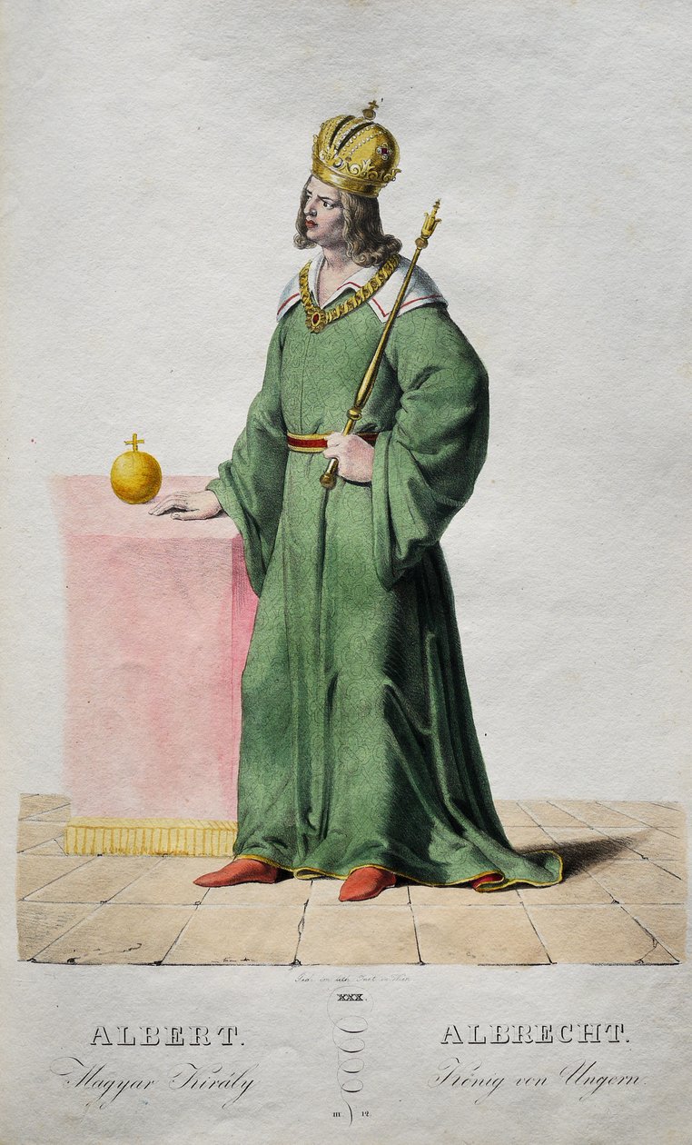 Albert den storsint 1397-1439, kung av Ungern och Kroatien, 1828 av Josef Nikolaus Kriehuber