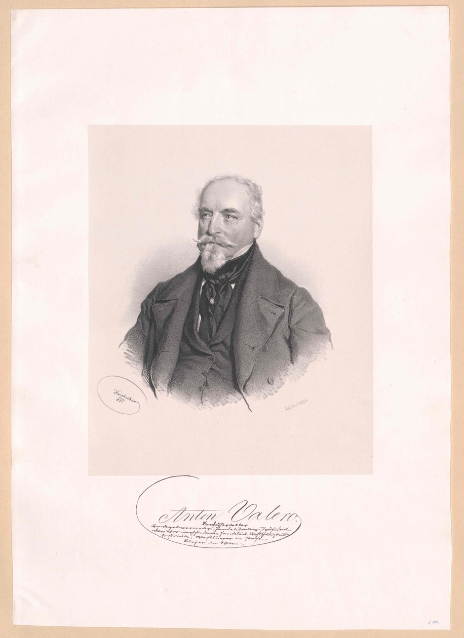 Anton Valero (tryck) av Josef Nikolaus Kriehuber