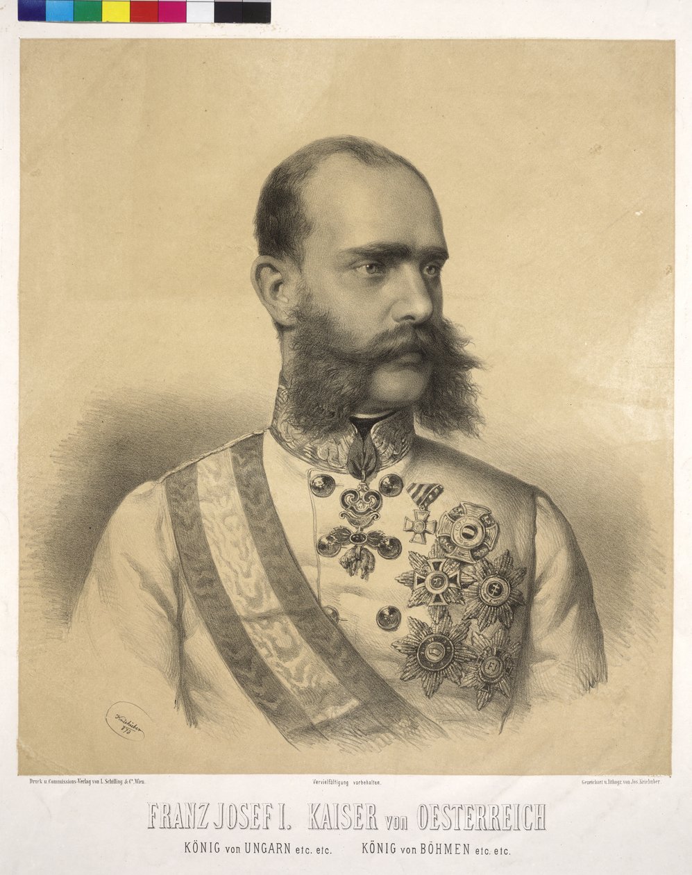 Kejsare av Österrike Franz Joseph I av Josef Nikolaus Kriehuber
