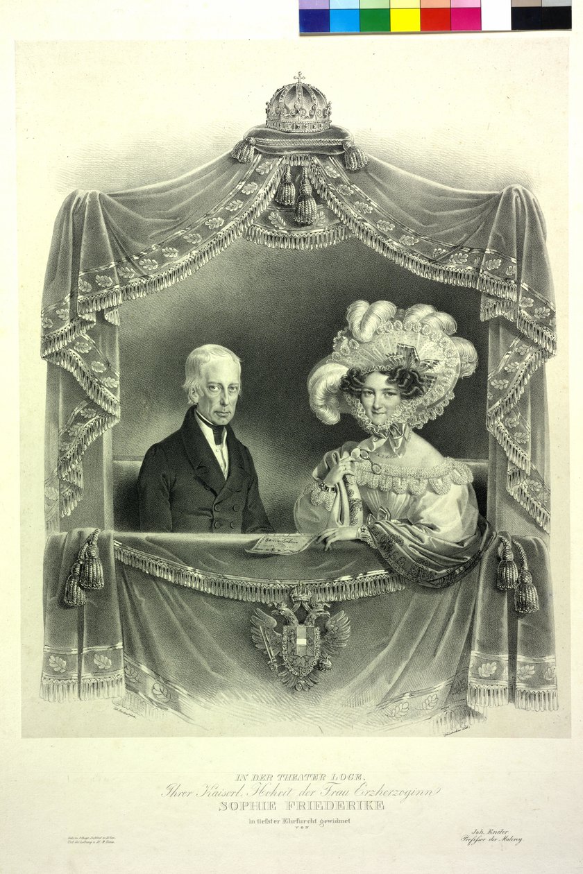 Franciskus II I teaterlogen av Josef Nikolaus Kriehuber