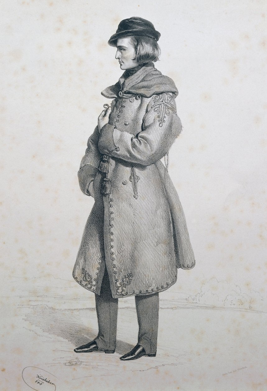 Porträtt av Franz Liszt (Raiding av Josef Nikolaus Kriehuber
