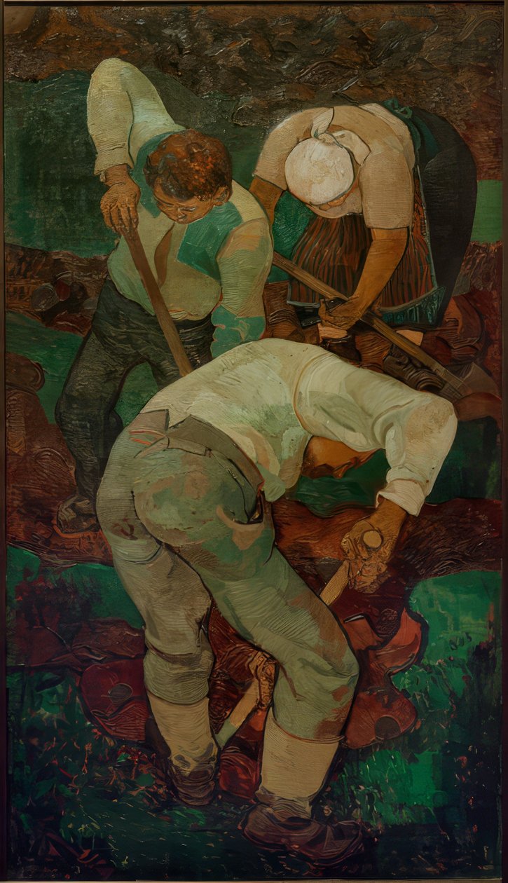 Grävande lantarbetare av Josef Scharl