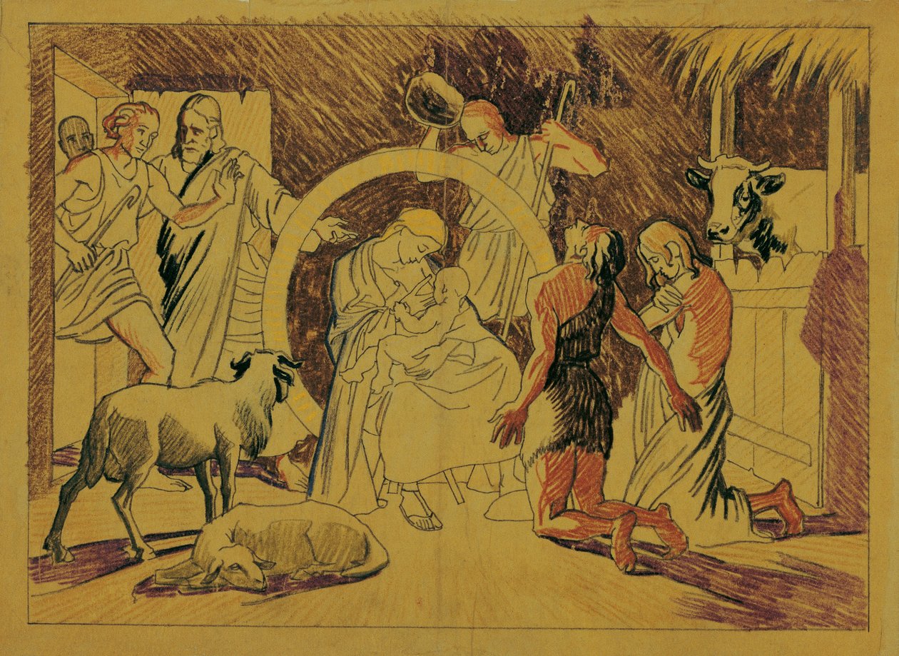Helig familj med herdar av Josef Wawra