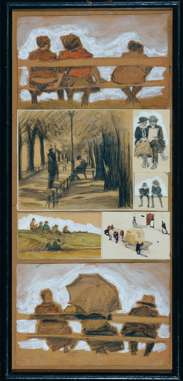 Studier från parken (7 skisser) av Josef Wawra