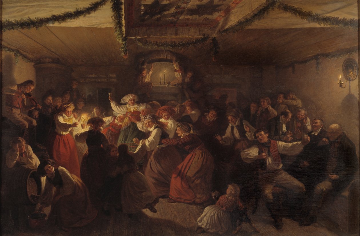 Bröllopet i Vingåker, 1857. av Josef Wilhelm Wallander