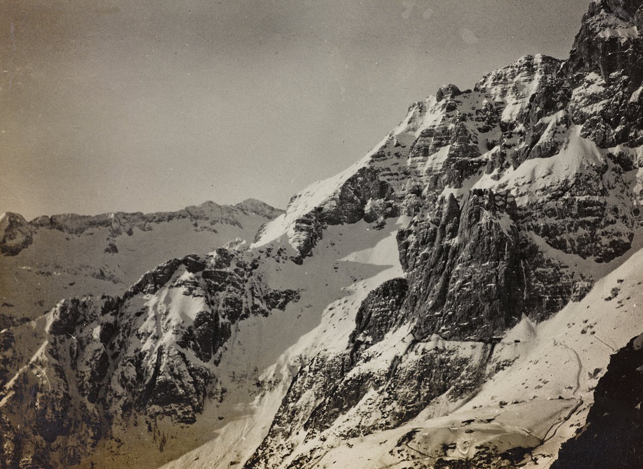 Album "Mitt världskrig - minnen av sydvästra fronten i Kärnten, Italien, Trentino-Alto Adige) 31/03/1915-12/11/ 1918 - Josef Zohles Wien ": Alperna (s/v foto) av Josef Zohles