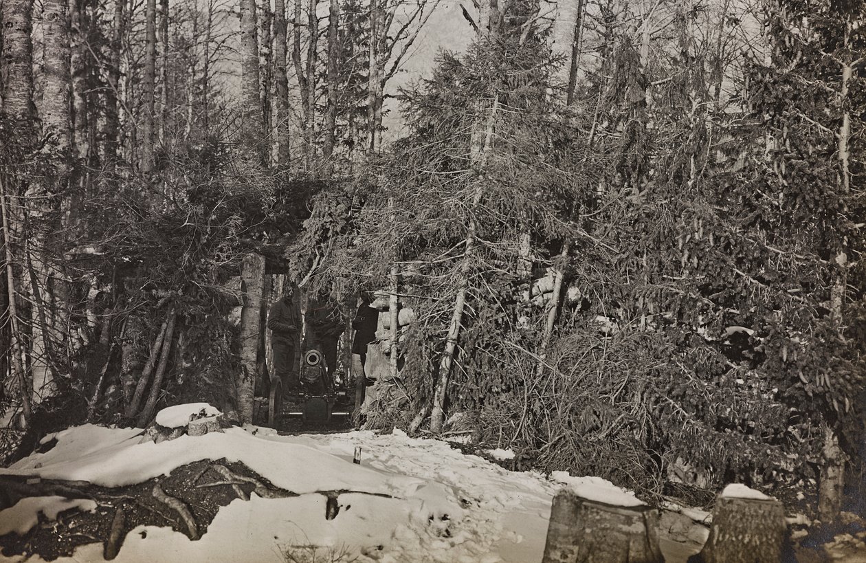 Album "Mitt världskrig - minnen av sydvästra fronten i Kärnten, Italien, Trentino-Alto Adige) 31/03/1915-12/11/ 1918 - Josef Zohles Wien ": kanon Brisia (s/v foto) av Josef Zohles