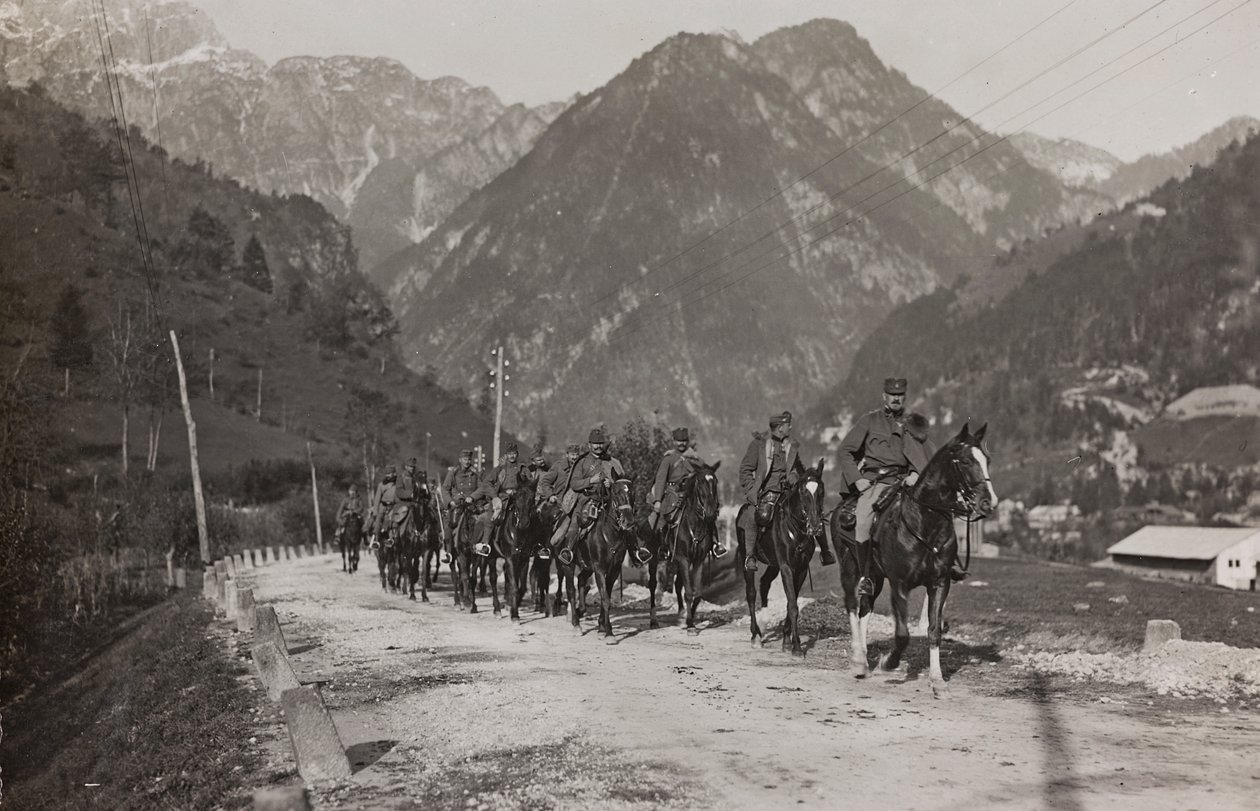 Album "Mitt världskrig - minnen av sydvästra fronten i Kärnten, Italien, Trentino-Alto Adige) 31/03/1915-12/11/ 1918 - Josef Zohles Wien ": kavalleriets soldater (f/ av Josef Zohles