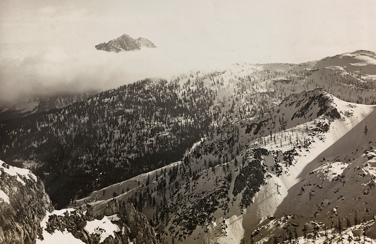 Album "Meine weltkriegs - Erinnerungen South-West Front (Kärnten, Italien, Sydtyrolen) (Mitt världskrig - minnen från sydvästra fronten i Kärnten, Italien, Trentino-Alto Adige) 31/03/1915-12/11/ 1918 - Josef Zohles Wien ": utsikt över Alperna (s/v foto av Josef Zohles