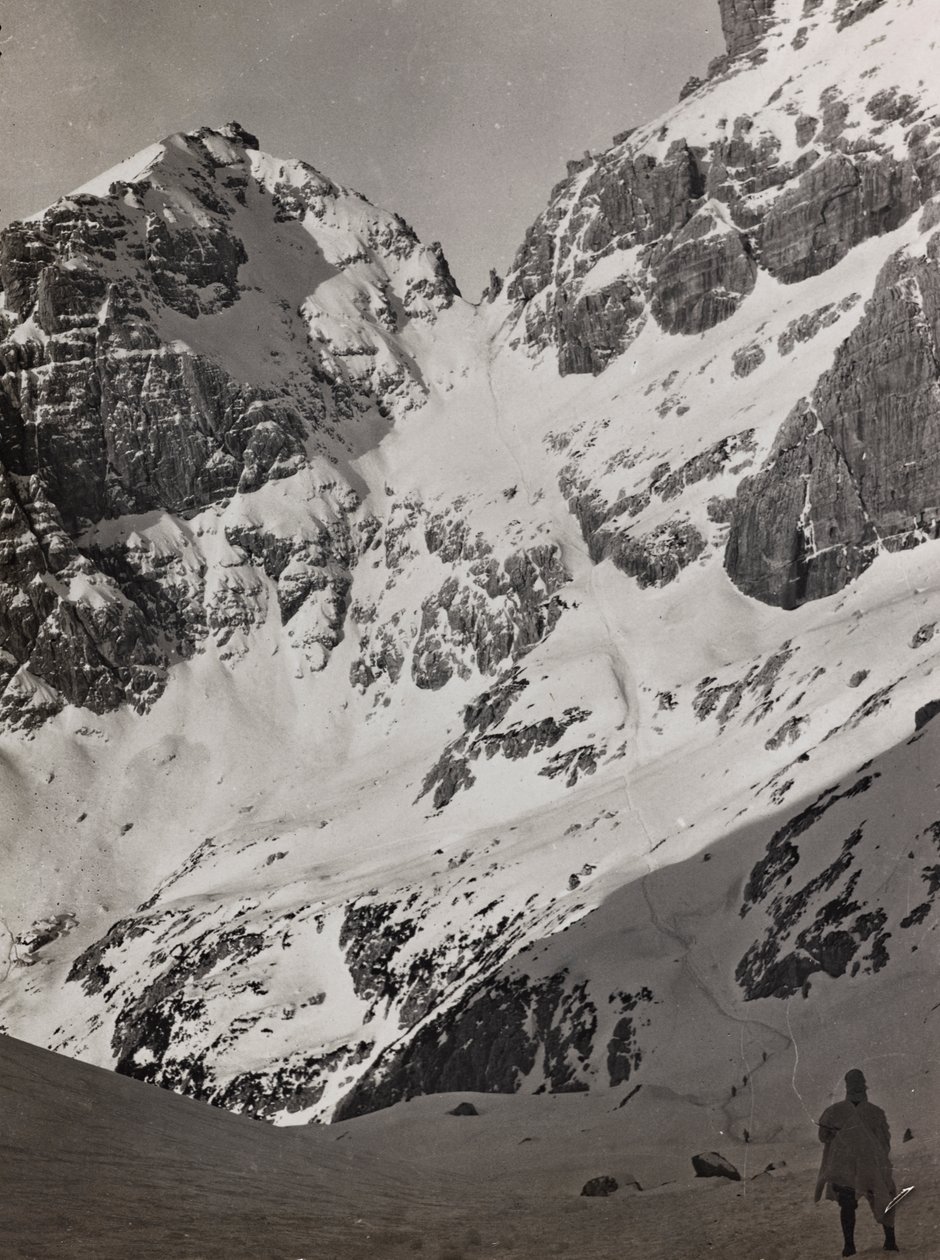 Album "Mitt världskrig - minnen av sydvästra fronten i Kärnten, Italien, Trentino-Alto Adige) 31/03/1915-12/11/ 1918 - Josef Zohles Vienna ": soldat i Alperna (s/v ph) av Josef Zohles