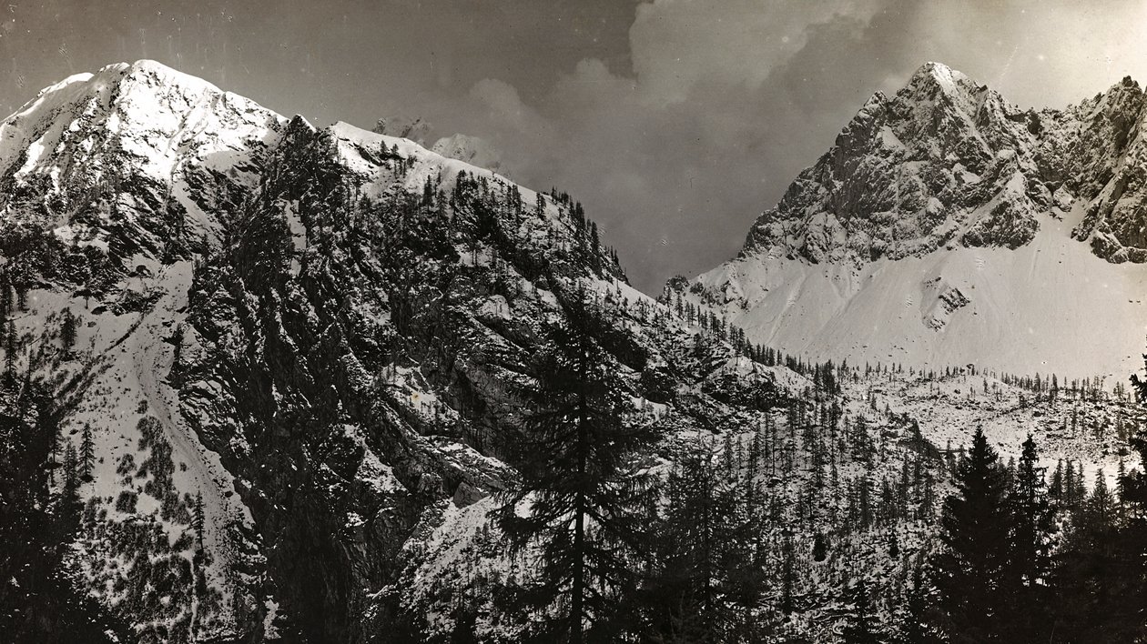 Album "Mitt världskrig - minnen av sydvästra fronten i Kärnten, Italien, Trentino-Alto Adige) 31/03/1915-12/11/ 1918 - Josef Zohles Vienna ": krigszon i Alperna (s/v p av Josef Zohles