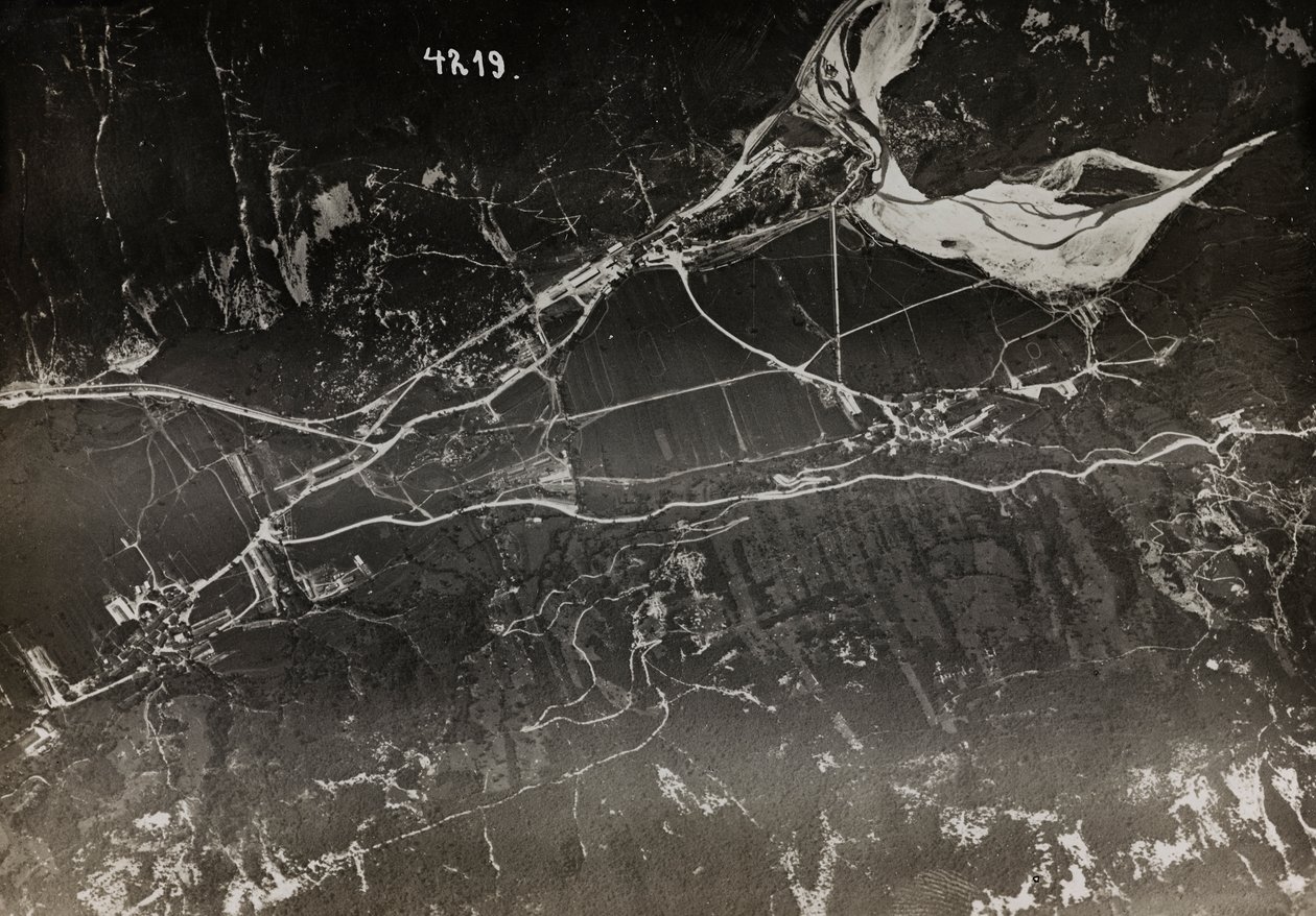 Album "Mitt världskrig - minnen från sydvästra fronten i Kärnten, Italien, Trentino-Alto Adige) 31/03/1915-12/11/ 1918 - Josef Zohles Wien ": vy över den italienska av Josef Zohles