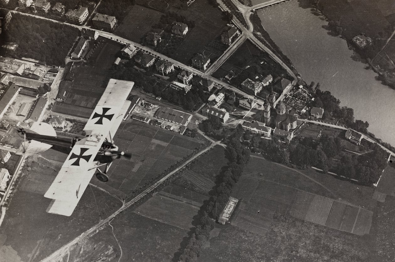 Album "Mitt världskrig - minnen av sydvästra fronten i Kärnten, Italien, Trentino-Alto Adige) 31/03/1915-12/11/ 1918 - Josef Zohles Vienna ": flygplansinspektion (s/v ph) av Josef Zohles