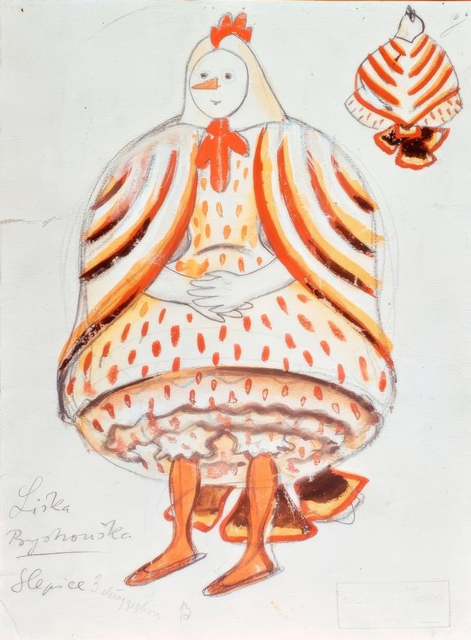 Janacek, smart liten räv/figur av Josef Čapek