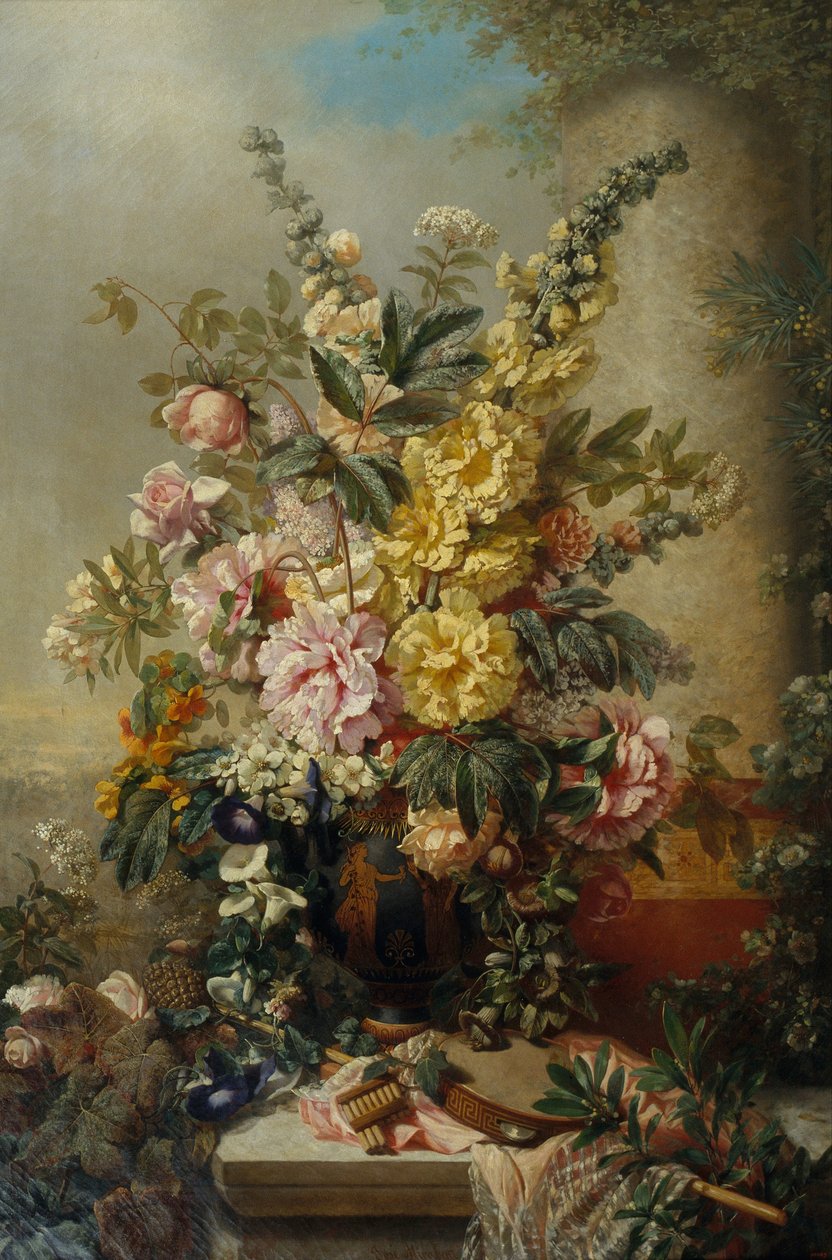 Stor vas med blommor av Josep Mirabent