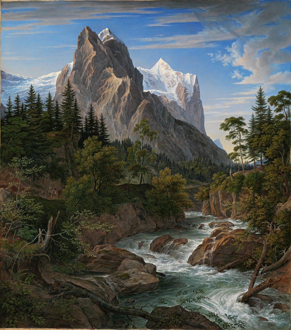 Das Wetterhorn mit dem Reichenbachtal av Joseph Anton Koch
