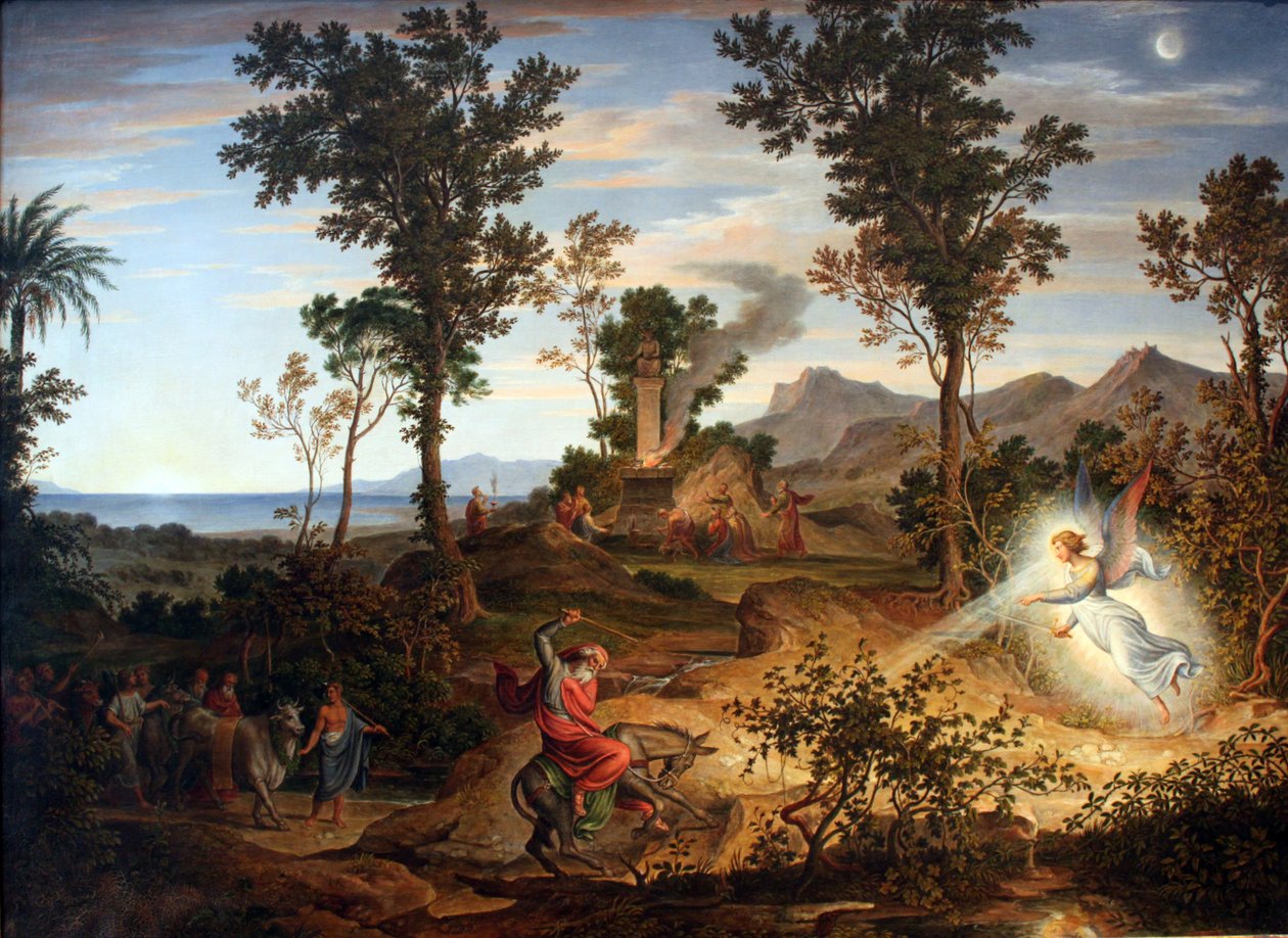 Landschaft mit Bileam av Joseph Anton Koch