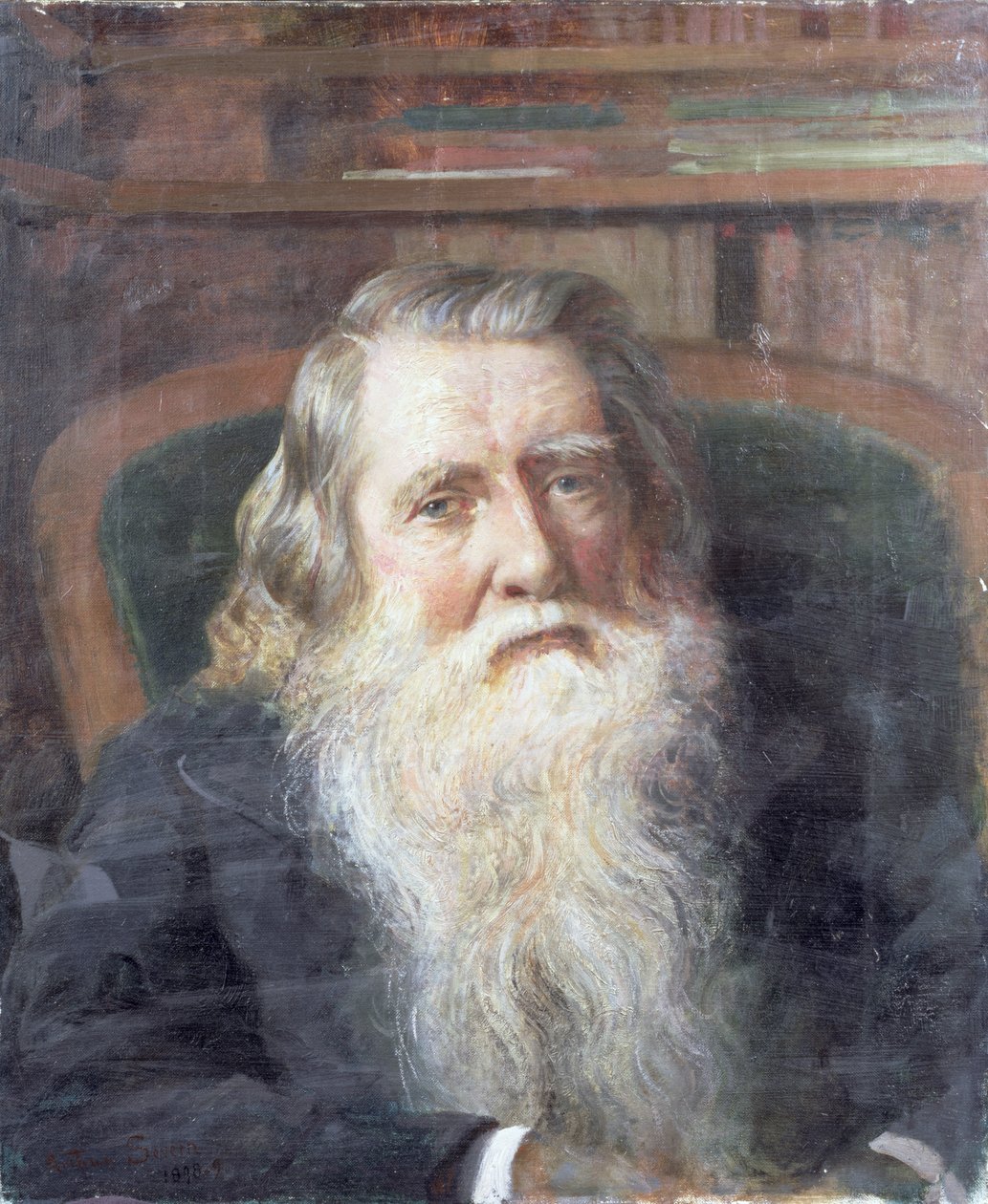 Porträtt av John Ruskin (1819-1900) 1898-99 av Joseph Severn