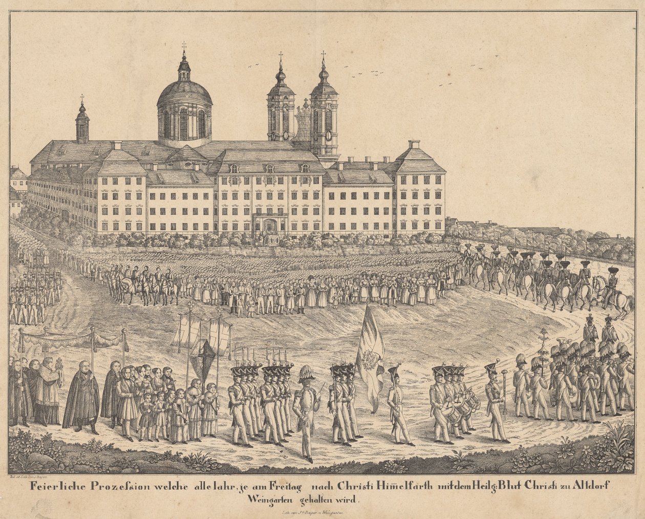 Heliga blods procession i Altdorf-Weingarten av Joseph Bayer