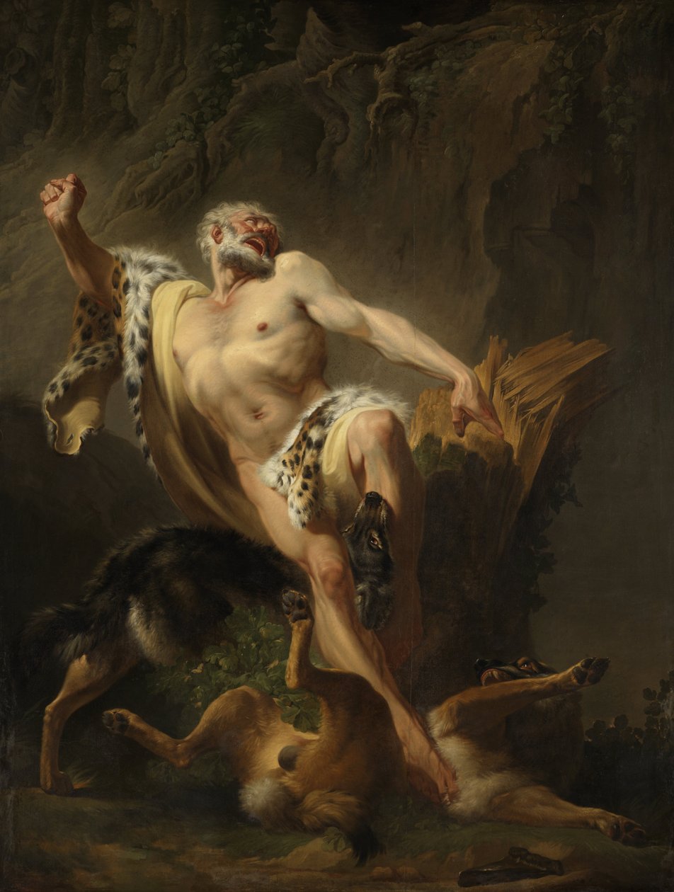 Milo of Croton av Joseph Benoît Suvée