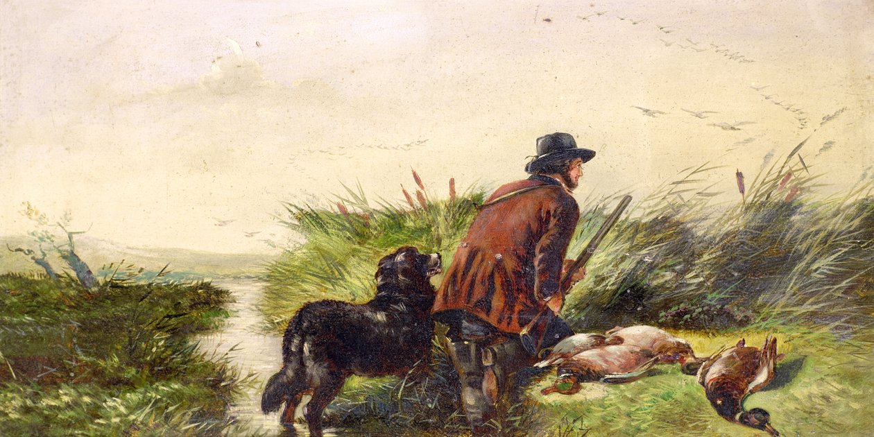 Ankor på flykt efter en målning av Richard Ansdell (1815-85) av Joseph Bensted