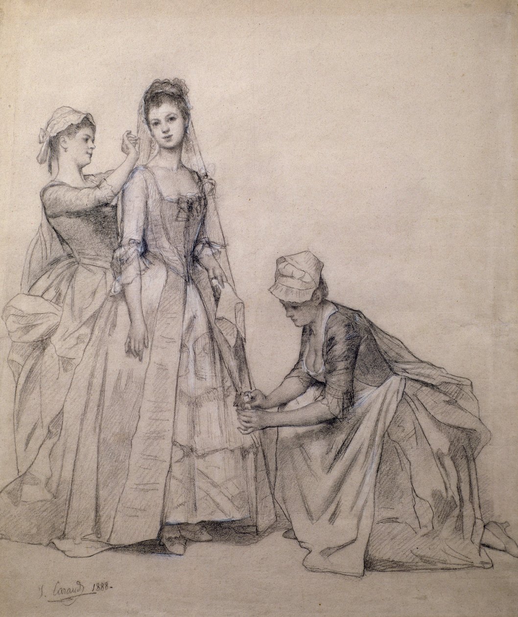 Att sköta bruden (ritning) av Joseph Caraud