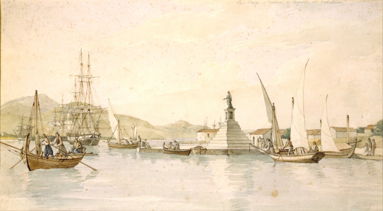 Vy över Argostoli på ön Kefalonia av Joseph Cartwright