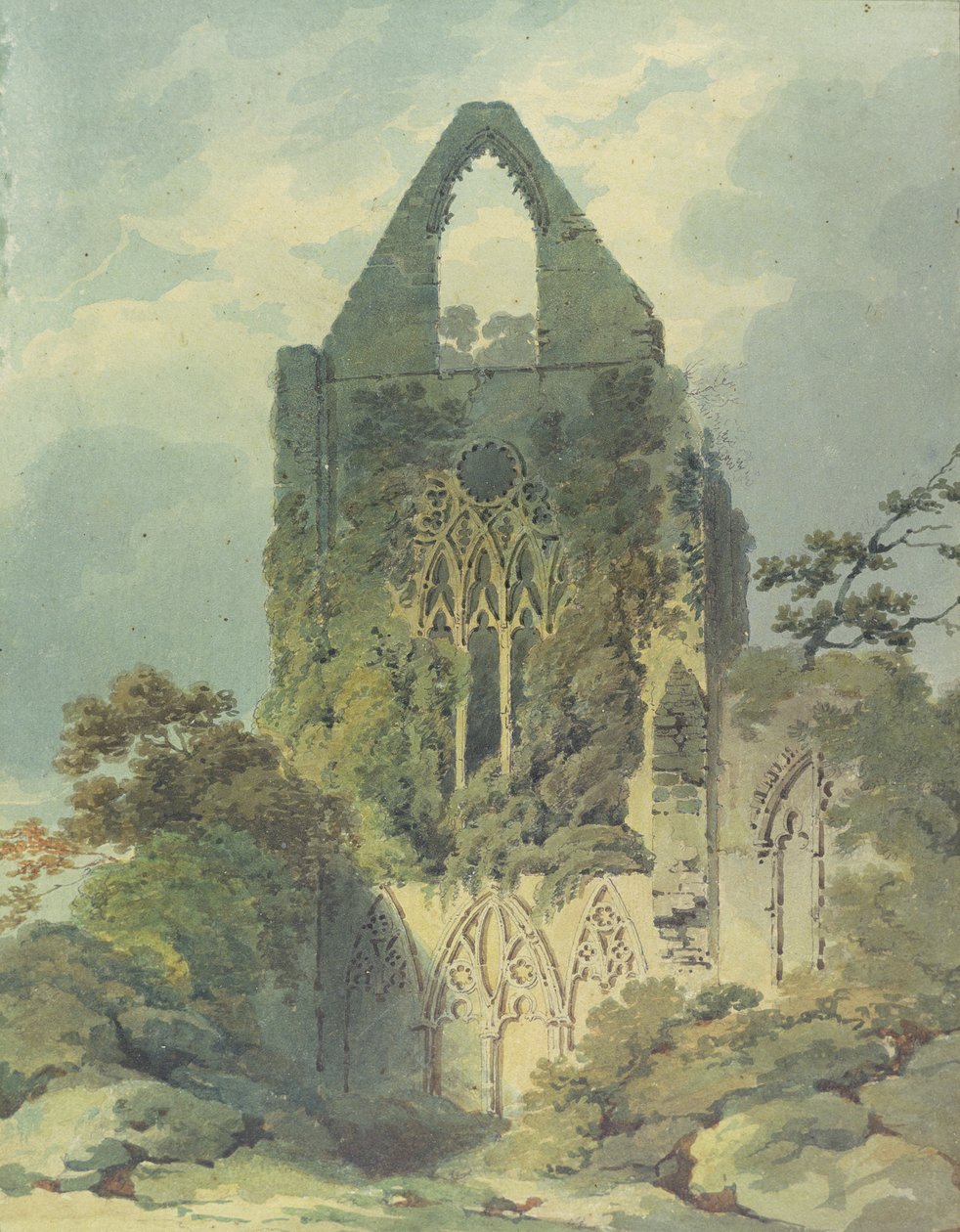 Tintern Abbey swed av Joseph Clarendon Smith