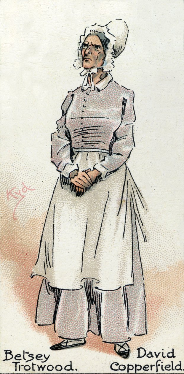 Betsey Trotwood, från "David Copperfield" av Charles Dickens, 1923 av Joseph Clayton Clarke