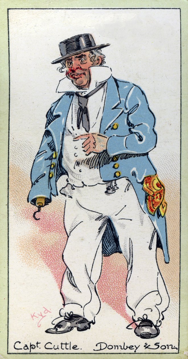 Captain Cuttle, från "Dombey and Son", av Charles Dickens, 1923 av Joseph Clayton Clarke