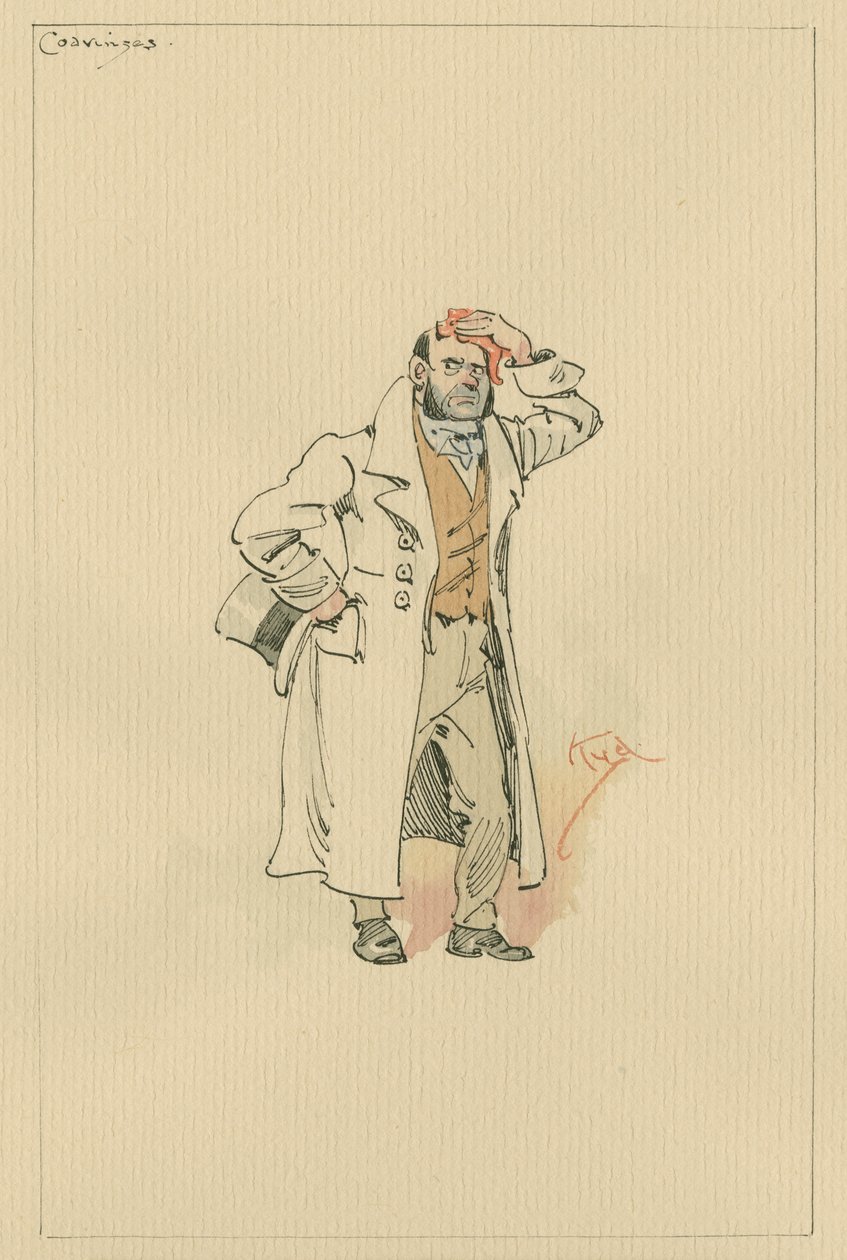 Coavinses, ca 1920-talet (penna och bläck med wc på papper) av Joseph Clayton Clarke