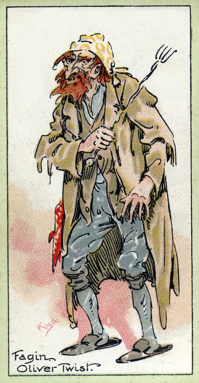 Fagin, från "Oliver Twist", av Charles Dickens, 1923 av Joseph Clayton Clarke